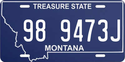 MT license plate 989473J