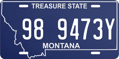 MT license plate 989473Y