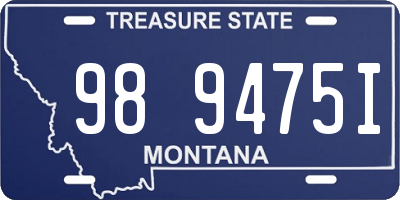 MT license plate 989475I