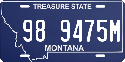 MT license plate 989475M