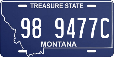 MT license plate 989477C
