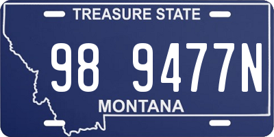 MT license plate 989477N