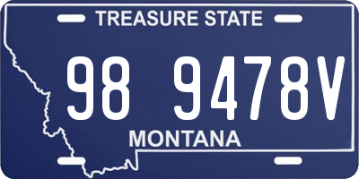 MT license plate 989478V