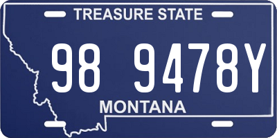 MT license plate 989478Y