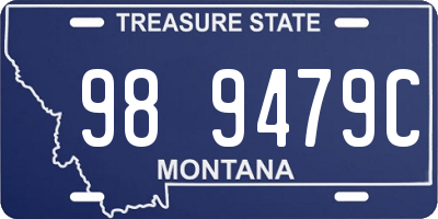 MT license plate 989479C