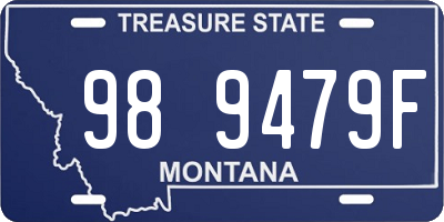 MT license plate 989479F