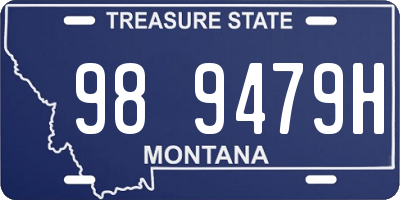 MT license plate 989479H