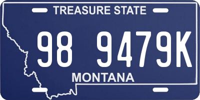 MT license plate 989479K