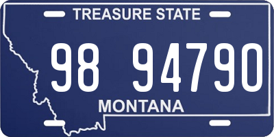 MT license plate 989479O