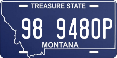 MT license plate 989480P