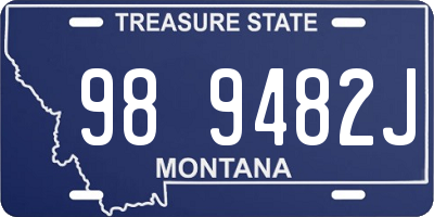 MT license plate 989482J