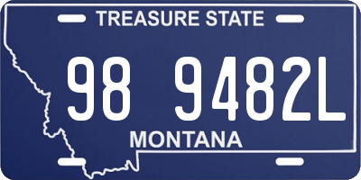 MT license plate 989482L