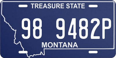 MT license plate 989482P