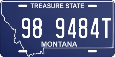 MT license plate 989484T