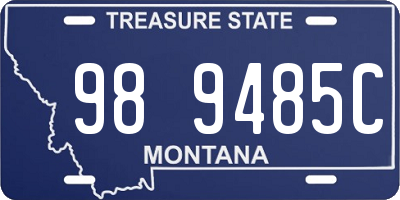 MT license plate 989485C