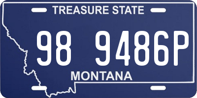 MT license plate 989486P