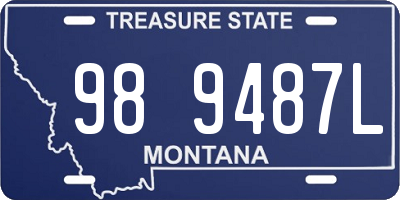 MT license plate 989487L