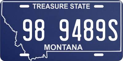 MT license plate 989489S