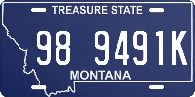 MT license plate 989491K