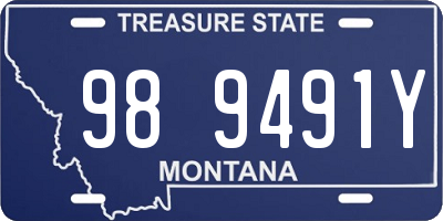 MT license plate 989491Y