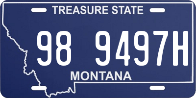 MT license plate 989497H