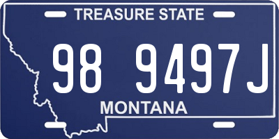 MT license plate 989497J