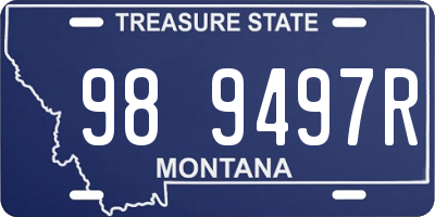 MT license plate 989497R