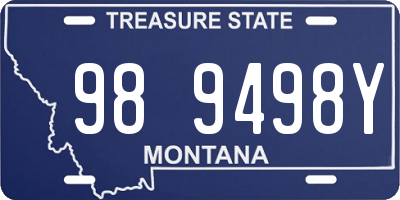 MT license plate 989498Y