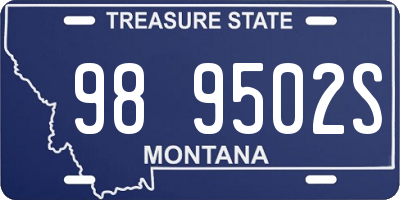 MT license plate 989502S