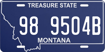 MT license plate 989504B