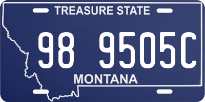 MT license plate 989505C