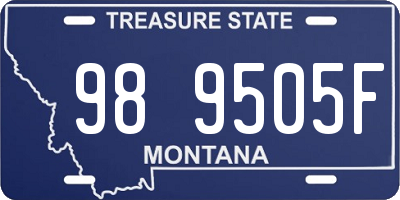 MT license plate 989505F