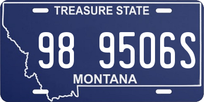 MT license plate 989506S