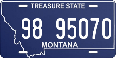 MT license plate 989507O