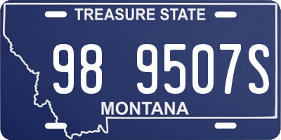 MT license plate 989507S