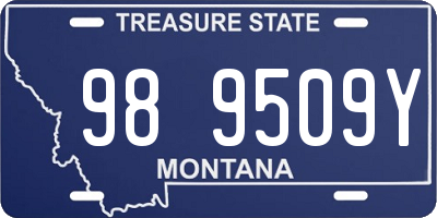 MT license plate 989509Y