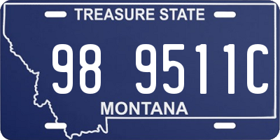 MT license plate 989511C