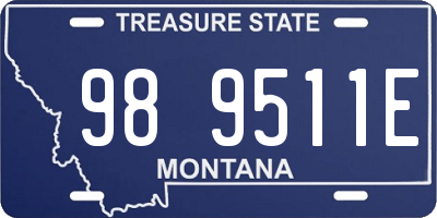 MT license plate 989511E