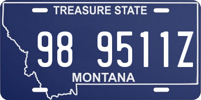 MT license plate 989511Z