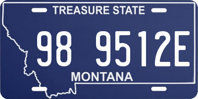 MT license plate 989512E