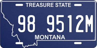 MT license plate 989512M