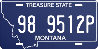 MT license plate 989512P