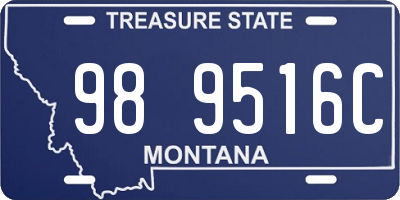 MT license plate 989516C