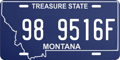 MT license plate 989516F