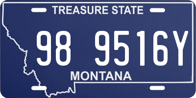 MT license plate 989516Y