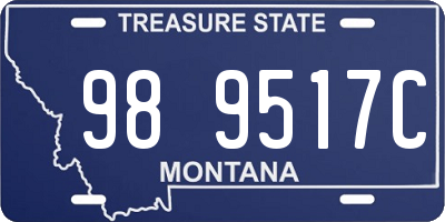 MT license plate 989517C