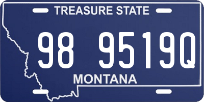 MT license plate 989519Q