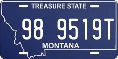 MT license plate 989519T