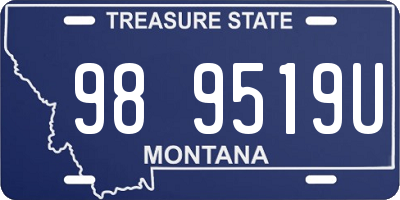 MT license plate 989519U