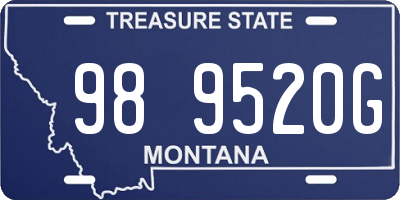 MT license plate 989520G